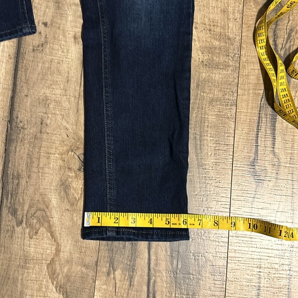 Levi Strauss Dark Wash Taper Adjustable Waistband Denim Jeans Size 16 - Picture 5 of 10